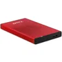 Tooq TQE-2527R Caja Externa para Disco Duro 2.5 Pulgadas SATA, Rojo/Negro